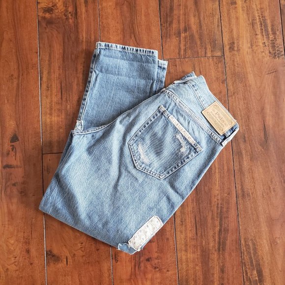 Polo Ralph Lauren Avery Patchwork Boyfriend Rope Dyed Women's Jeans Size 29 - Picture 12 of 12